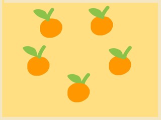 seamless orange fruit pattern on a soft pastel yellow background. Simple hand-drawn illustration perfect for wallpapers, textiles, packaging, kids design, and creative digital projects.