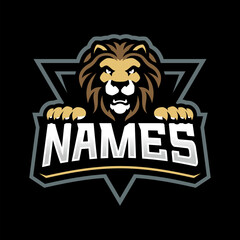 LIONS ANIMAL MASCOT LOGO TEMPLATE