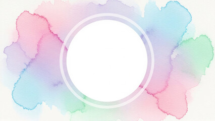 Pastel watercolor wash with blank center - Soft background, feminine design - Soft Background Concept