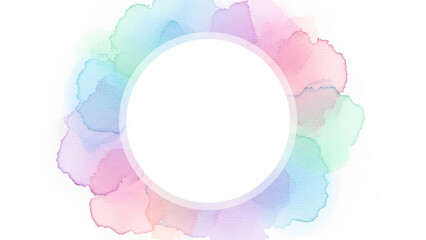 Pastel watercolor wash with blank center - Soft background, feminine design - Soft Background Concept