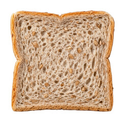 Fresh whole grain bread slice on food isolated on transparent background