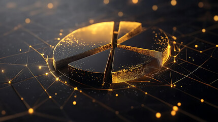 Ultra-realistic golden finance background with stock market graphs, money, gold bars, candlestick charts, luxury infographic design.