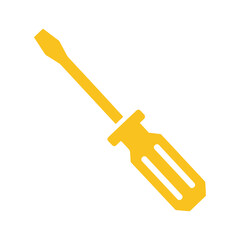 Fototapeta premium Yellow Screwdriver Vector Icon