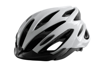 Fototapeta premium Lightweight cycling helmet for road biking isolated on transparent background