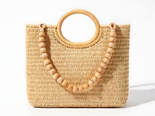 Woven Straw Handbag Natural Style