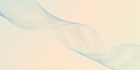 Abstract blue wave vector illustration with flowing lines design and curve pattern for digital backgrounds