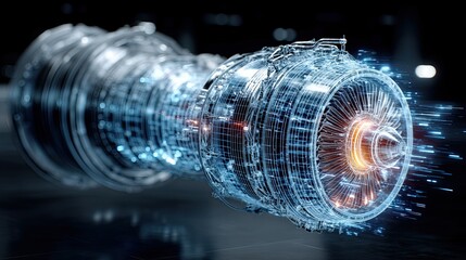 Smart Manufacturing Background: Digital Replica of Engine for Predictive Maintenance