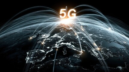 Smart City Infrastructure: Abstract Visualization of Next Generation Connectivity