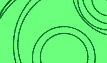 An abstract dark green circular form isolated with layered green and light green tones.