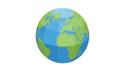 Fototapeta premium Stylized globe illustration on white background