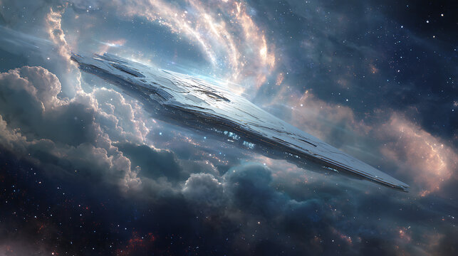Concept of an AI powered spaceship exploring the vast universe (2)