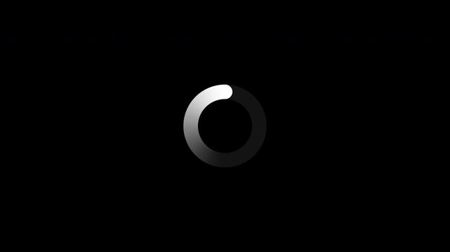 Loading circle animation.  High quality animated circle/square load icon with alpha layer transparent background, no background, 4k