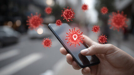 Mobile application alerting users about nearby infection hotspots (2)