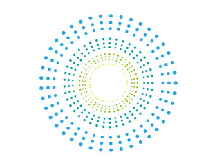 カラフルな打ち上げ花火　緑青