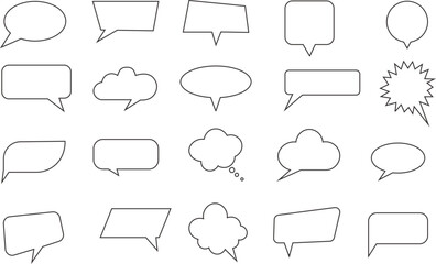Obraz premium Speech bubble icon though bubble icon set outline