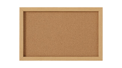 Fototapeta premium Blank cork board with wooden frame, isolated