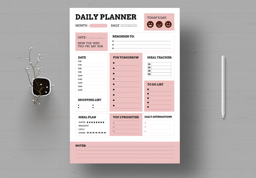 Daily Planner Layout