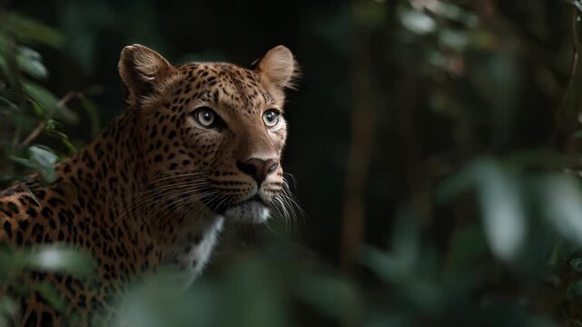 Majestic jaguar in dense jungle environment captured in a stunning series of video frames