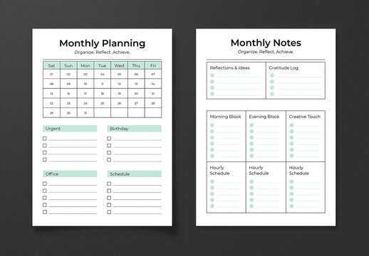 Monthly Planning for Productivity