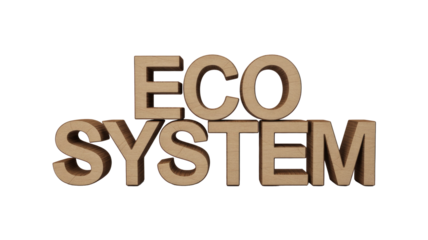 Ecosystem 3D Wooden Text