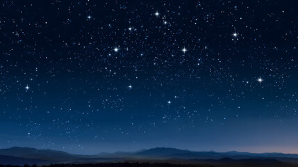 Fototapeta premium Image of a serene star-filled sky observed from a desert