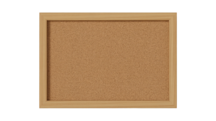 Empty Cork Board with Wooden Frame