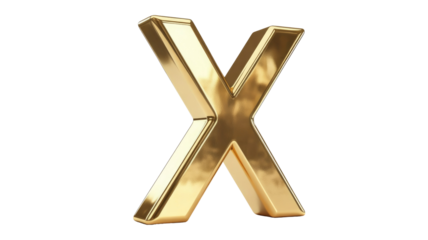 Golden Letter X