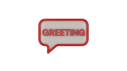 Greeting Bubble with Transparent Background