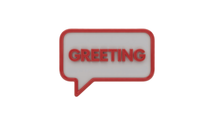 Greeting Speech Bubble