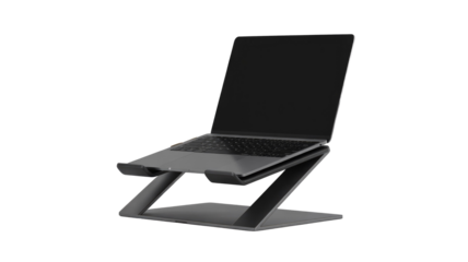 Laptop on Stand Isolated