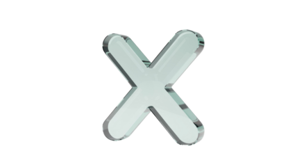 Letter X - Glass