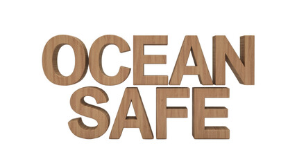 Ocean Safe Wood Text