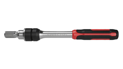Ratchet screwdriver with red and black handle