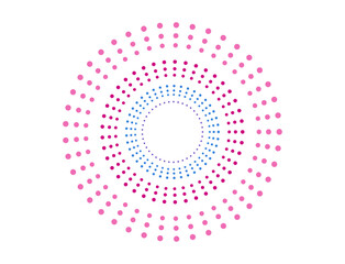 カラフルな打ち上げ花火　青ピンク