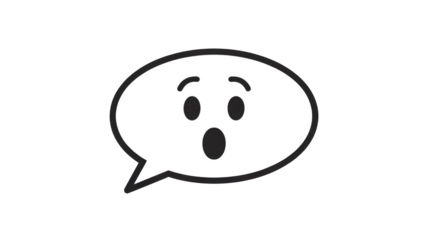 Surprised Chat Bubble Emoji