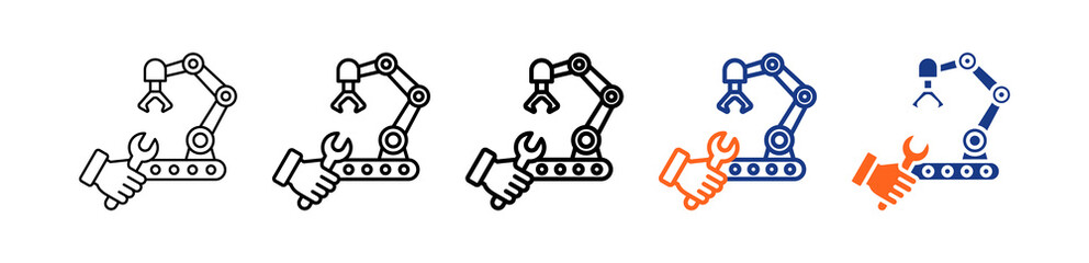 Machine Repair Different Set Vector Icon