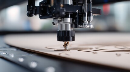 Medium shot displaying a spiral cutting mechanism in action on flexible materials illustrating dynamic movement and fine edge smoothing for flawless results