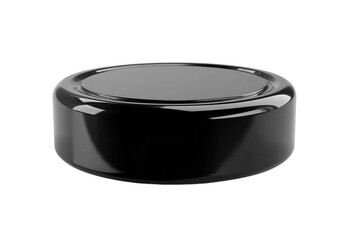 Professional ice hockey puck isolated on transparent background