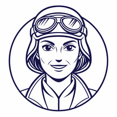Female Pilot Portrait Design