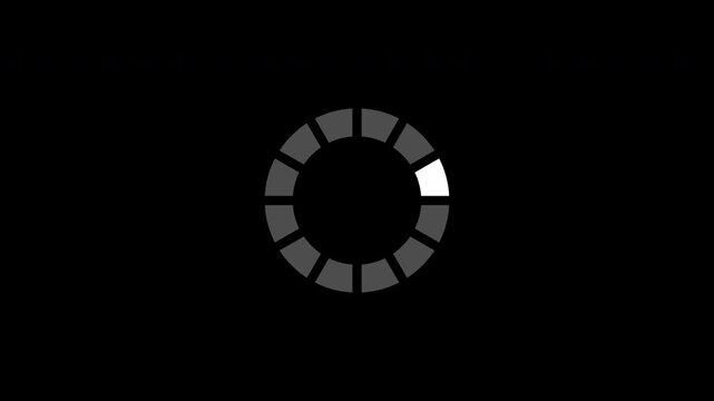 Loading circle animation.  High quality animated circle/square load icon with alpha layer transparent background, no background, 4k