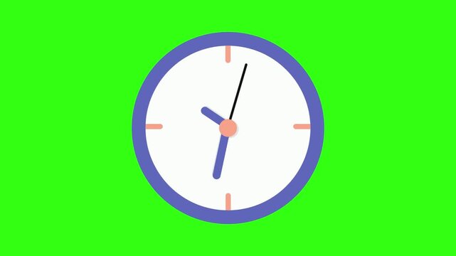 The clock hands are moving animation