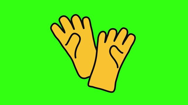 Yellow gloves animation 