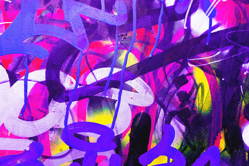 purple, pink, yellow, black Abstract graffiti art with drip paint effects. Urban 90s, Y2K style, fluid shapes. Street art, creative banner, digital art, modern 90s, 2000s, y2k summer visuals.