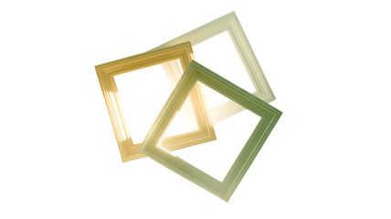 Luminous frame glowing geometry, Radiant border floating minimalism, Gilded square light sculpture, Shimmering aperture ethereal depth, Prismatic window abstract layered, Lustrous casing modern void