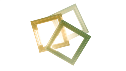 Luminous frame glowing geometry, Radiant border floating minimalism, Gilded square light sculpture, Shimmering aperture ethereal depth, Prismatic window abstract layered, Lustrous casing modern void