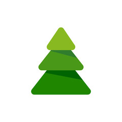 Obraz premium Flat Christmas Tree Icon, Editable Vector Evergreen Illustration