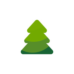 Obraz premium Flat Christmas Tree Icon, Editable Vector Evergreen Illustration