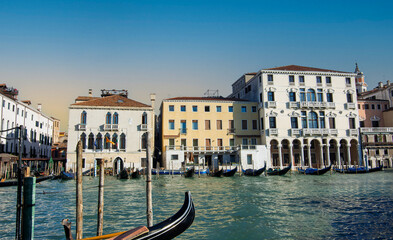 The wonders of the palaces overlooking the Grand Canal in Venice