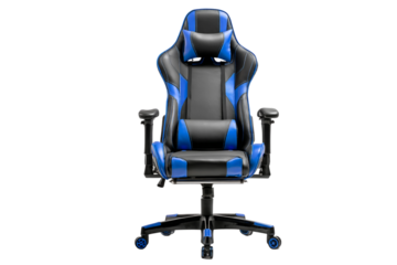 Luxury LED gaming chair isolated on transparent background
