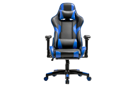 Luxury LED gaming chair isolated on transparent background - Powered by Adobe